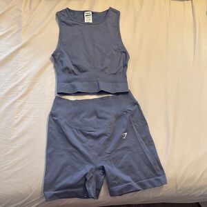 Blue Gymshark Workout Set